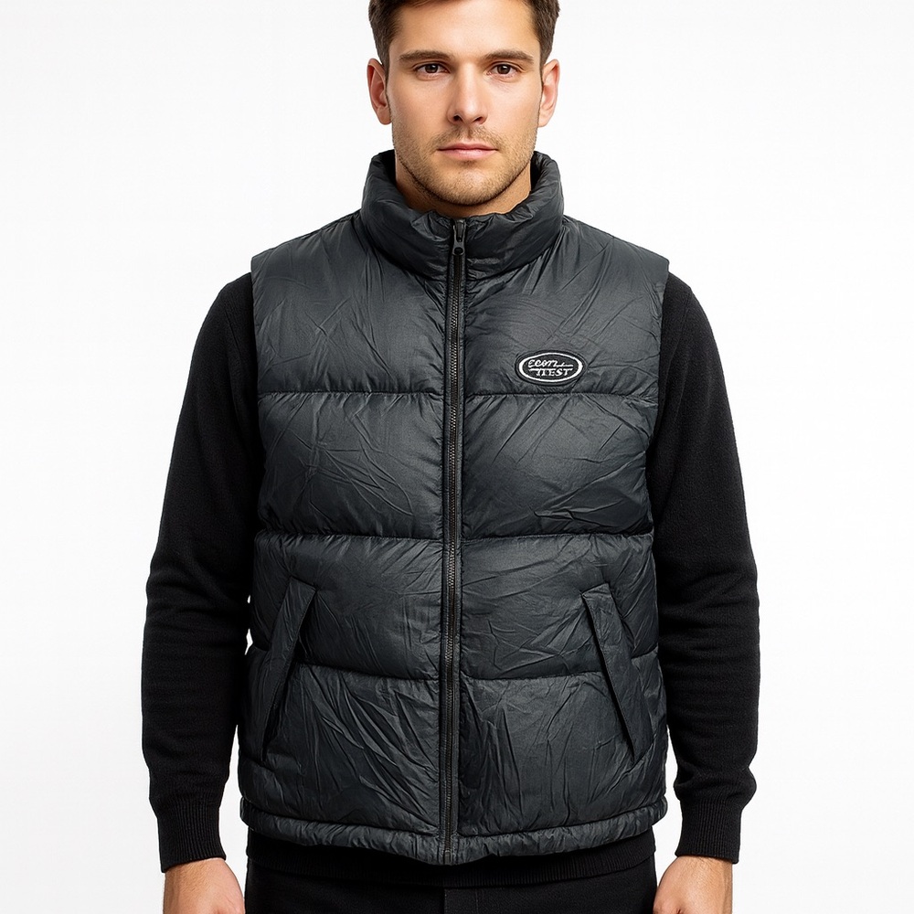 Eddie Bauer EBTEK Black Goose Down Filled Winter Vest